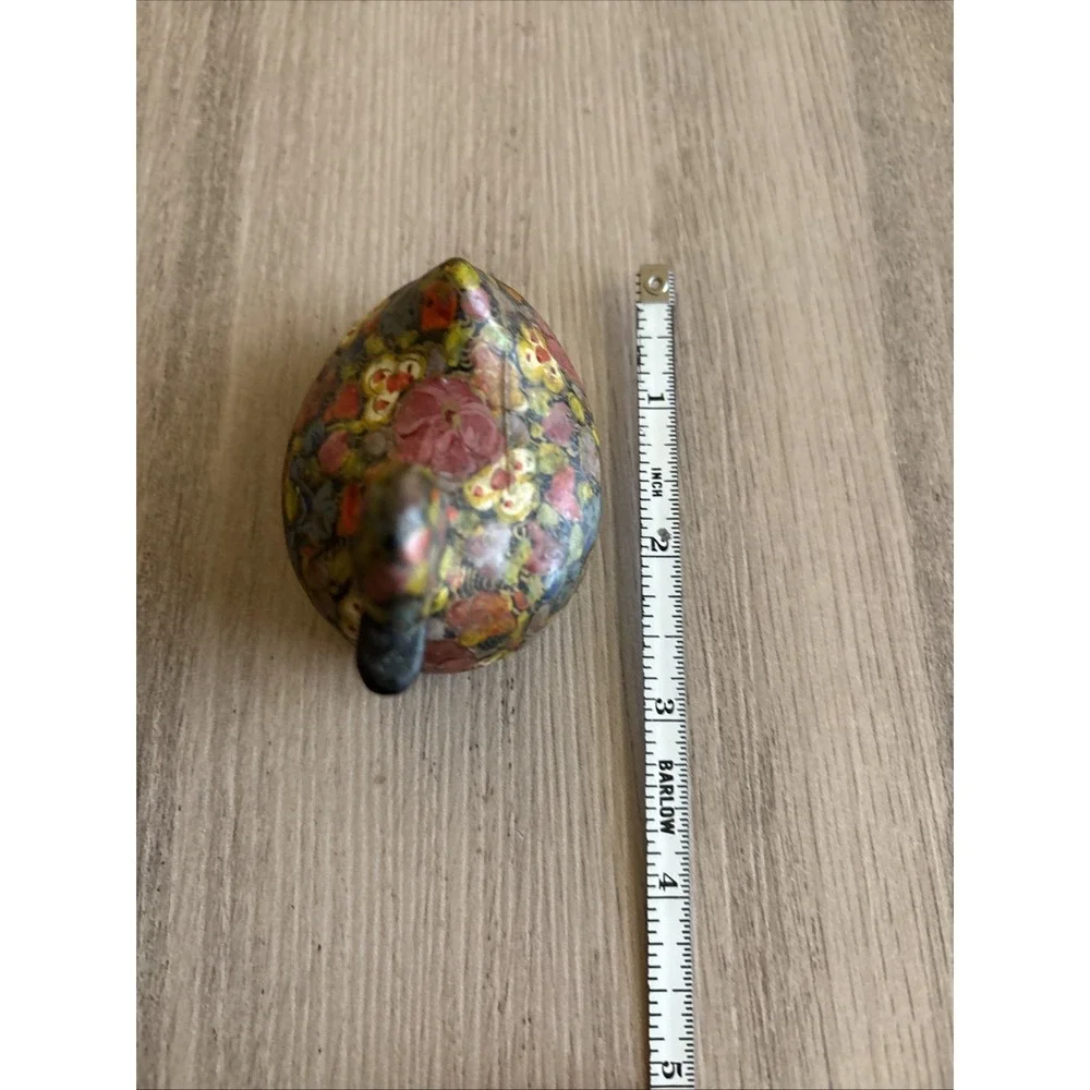 Vintage Hand-Painted Lacquerware Duck Trinket Box 2.5